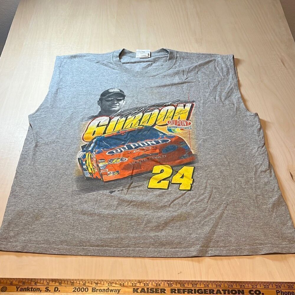 Vintage Y2K Jeff Gordon NASCAR Mussel Shirt #24 Sleeveless size 2XL